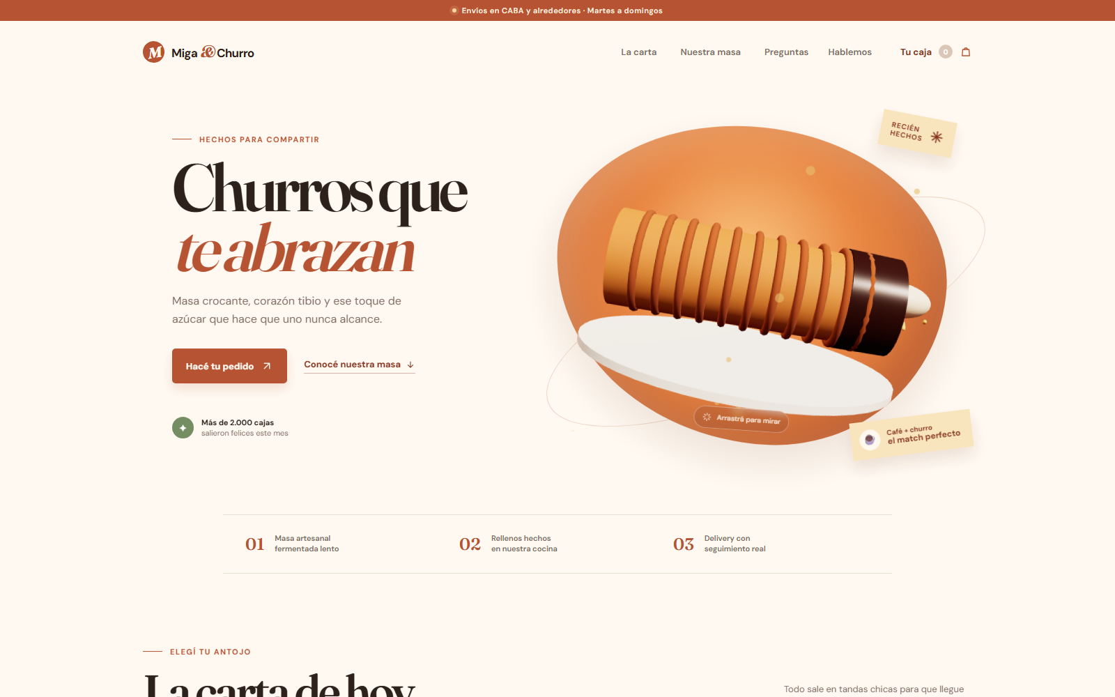 Vista previa del próximo proyecto Churros